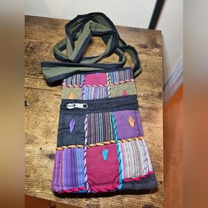 Boho Patchwork Cotton Purse Shop Therapy Small Colorful Bag Crossbody Nepal Read